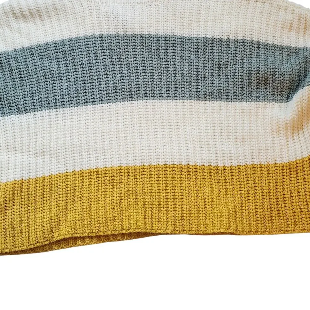 Sincerely Jules Womens Pullover Crop Sweater Size XS Colorblock Boxy Oversized